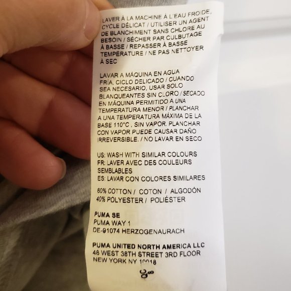 Puma Boy's Light Heather Grey Blue Short Sleeved T-Shirt - Size: M or 7/8 - NWOT - Picture 3 of 8